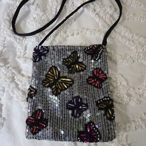 Sequin Butterfly Crossbody Bag